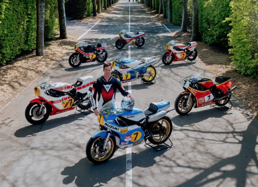 Zoon Freddie eert vader Barry Sheene in Goodwood